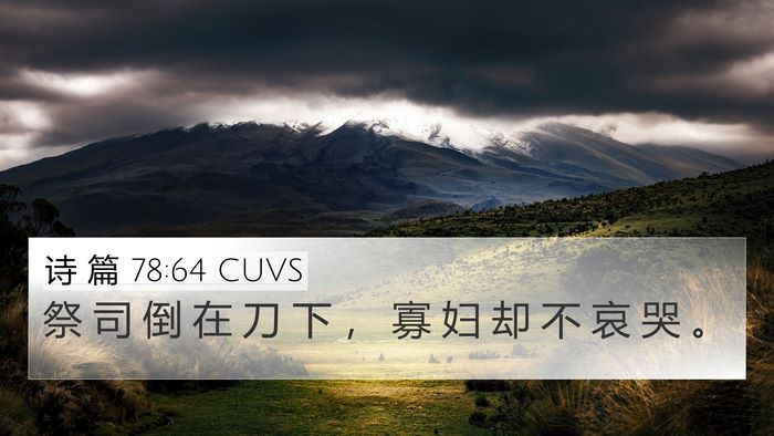 诗 篇 78:64 CUVS Bible Verse Image