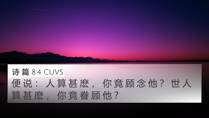 诗 篇 8:4 CUVS Bible Verse Image