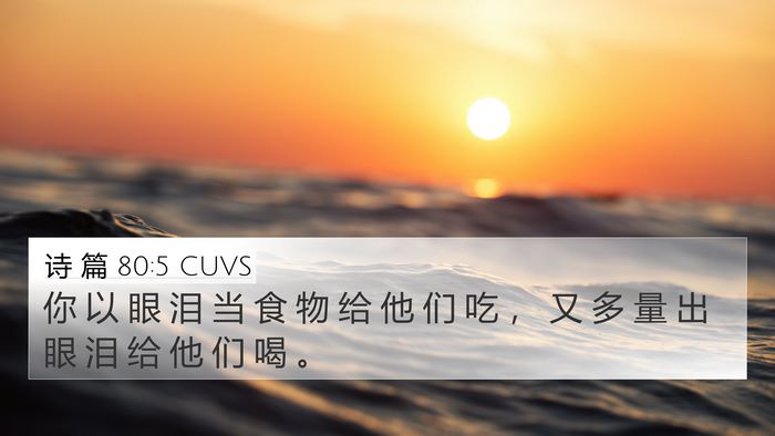 诗 篇 80:5 CUVS Bible Verse Image