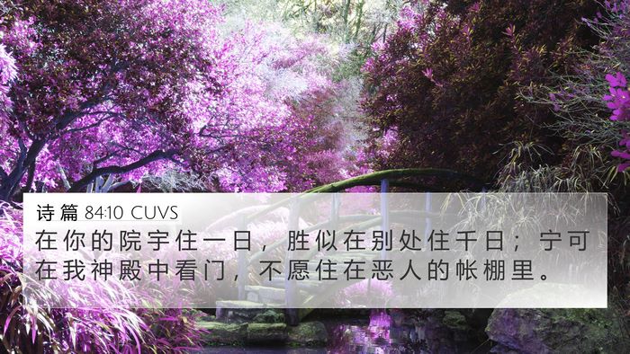 诗 篇 84:10 CUVS Bible Verse Image