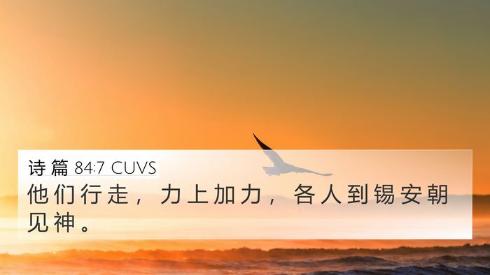 诗 篇 84:7 CUVS Bible Verse Image