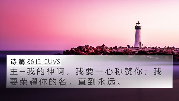 诗 篇 86:12 CUVS Bible Verse Image