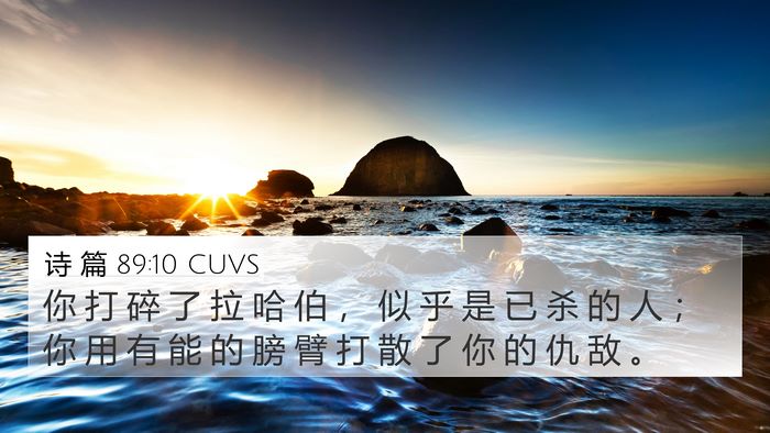诗 篇 89:10 CUVS Bible Verse Image