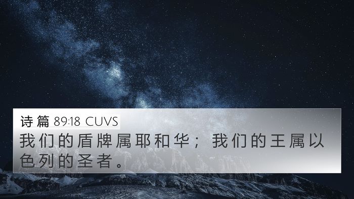 诗 篇 89:18 CUVS Bible Verse Image