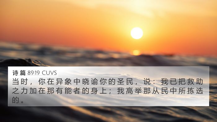 诗 篇 89:19 CUVS Bible Verse Image