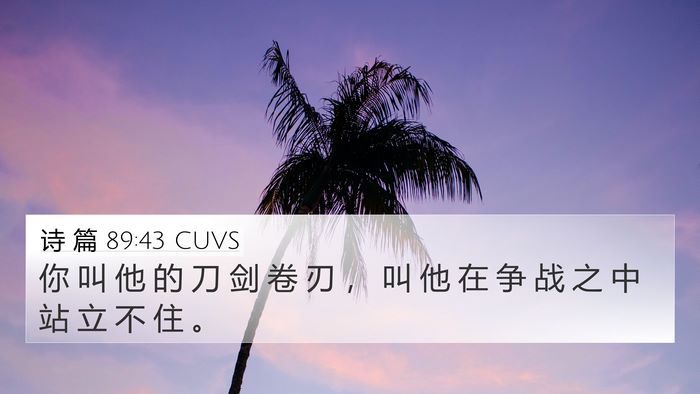 诗 篇 89:43 CUVS 4K Wallpaper - 你 叫 他 的 刀 剑 卷 刃 ， 叫 他 在 - 4K Wallpaper Bible Verse