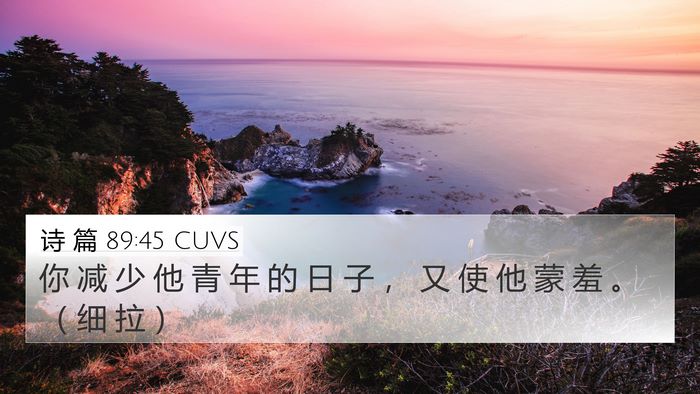 诗 篇 89:45 CUVS Bible Verse Image