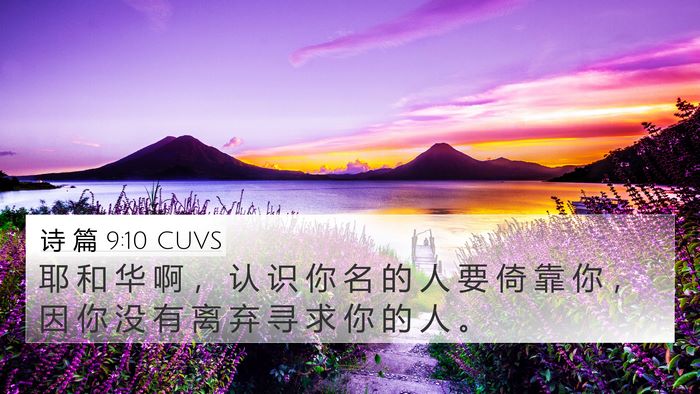 诗 篇 9:10 CUVS Bible Verse Image
