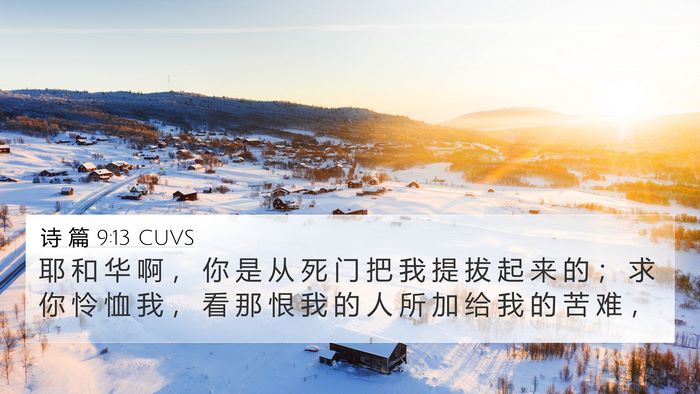 诗 篇 9:13 CUVS Bible Verse Image