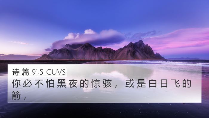 诗 篇 91:5 CUVS Bible Verse Image