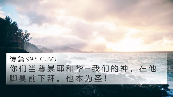 诗 篇 99:5 CUVS Bible Verse Image