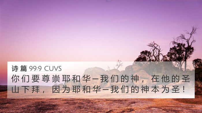 诗 篇 99:9 CUVS Bible Verse Image