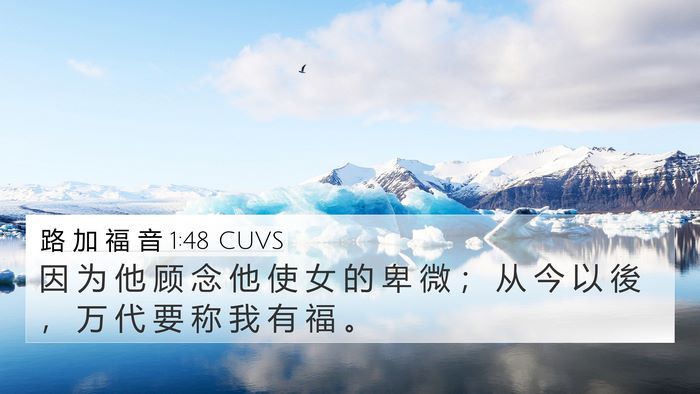 路 加 福 音 1:48 CUVS 4K Wallpaper - 因 为 他 顾 念 他 使 女 的 卑 微 ； - 4K Wallpaper Bible Verse