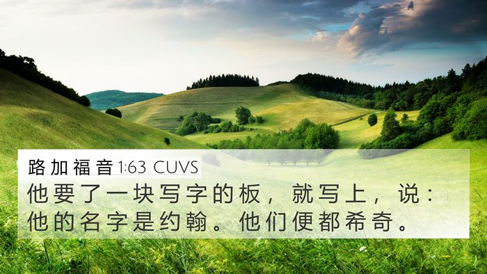 路 加 福 音 1:63 CUVS Bible Verse Image