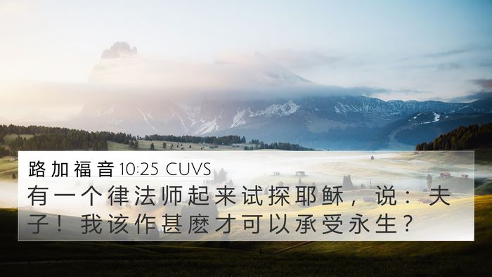 路 加 福 音 10:25 CUVS Bible Verse Image