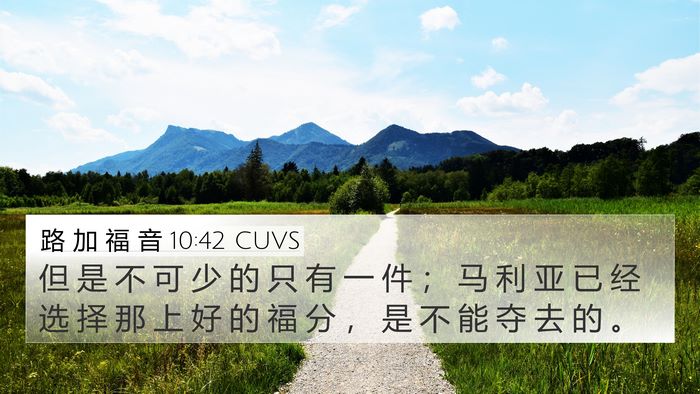 路 加 福 音 10:42 CUVS Bible Verse Image