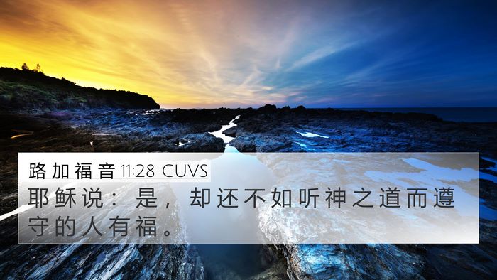 路 加 福 音 11:28 CUVS Bible Verse Image