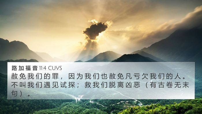 路 加 福 音 11:4 CUVS Bible Verse Image