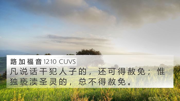 路 加 福 音 12:10 CUVS Bible Verse Image