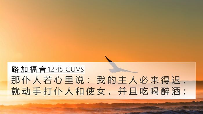 路 加 福 音 12:45 CUVS Bible Verse Image