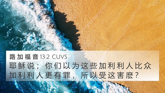 路 加 福 音 13:2 CUVS Bible Verse Image