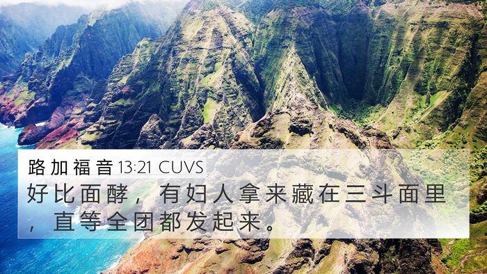 路 加 福 音 13:21 CUVS Bible Verse Image