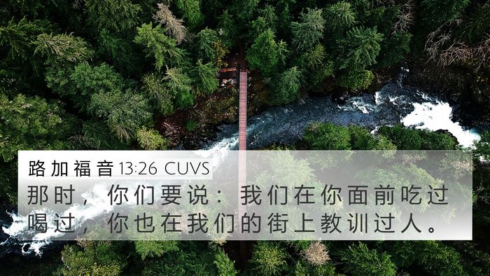 路 加 福 音 13:26 CUVS Bible Verse Image