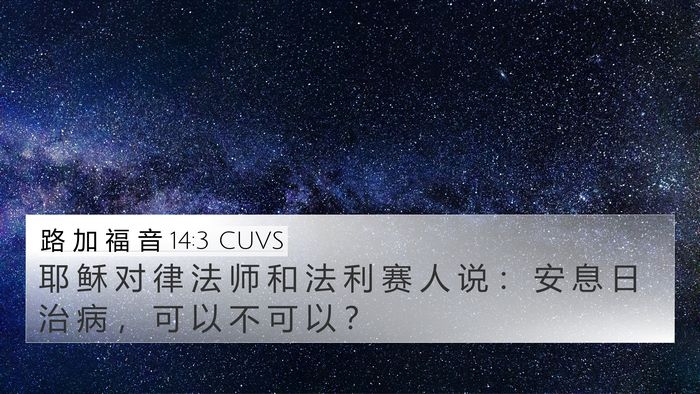 路 加 福 音 14:3 CUVS Bible Verse Image