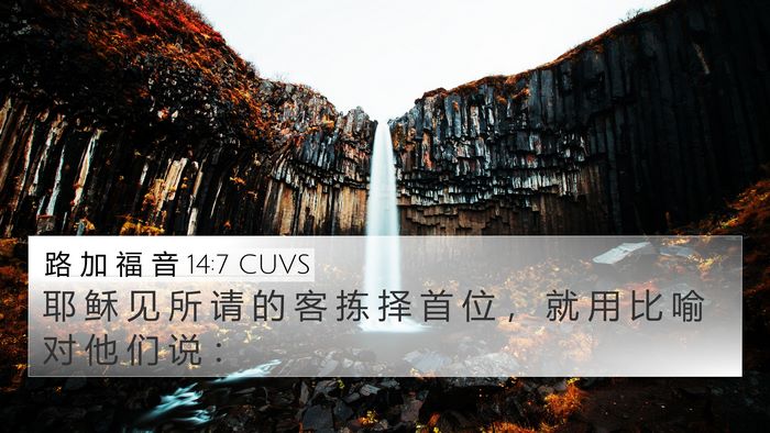 路 加 福 音 14:7 CUVS Bible Verse Image