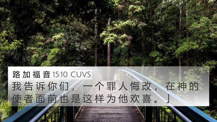 路 加 福 音 15:10 CUVS Bible Verse Image
