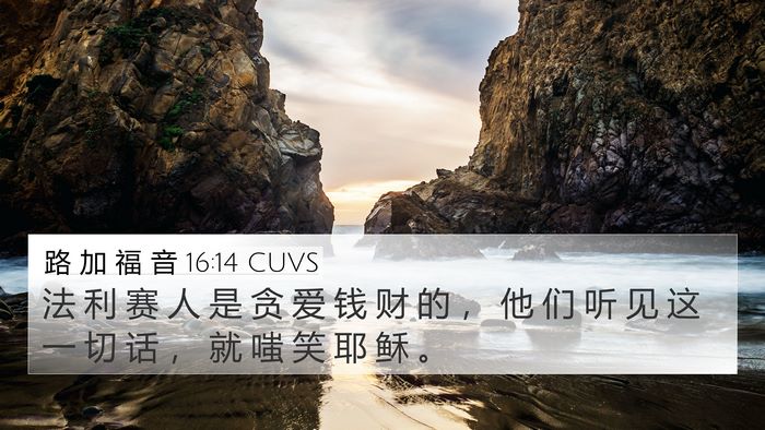 路 加 福 音 16:14 CUVS Bible Verse Image