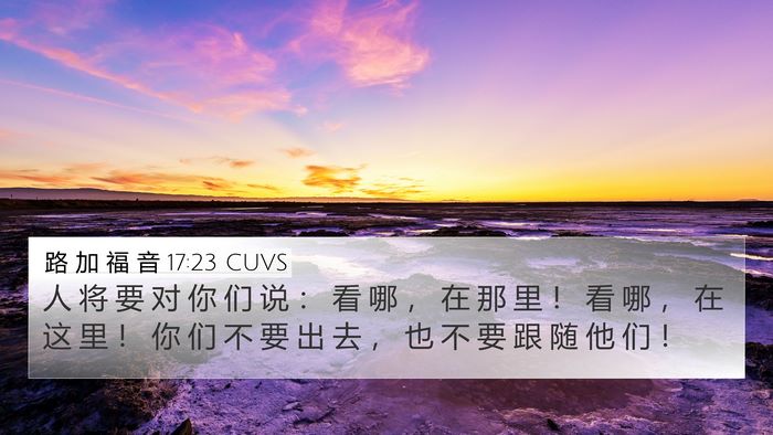 路 加 福 音 17:23 CUVS Bible Verse Image