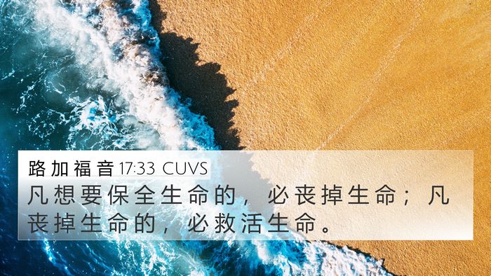 路 加 福 音 17:33 CUVS Bible Verse Image