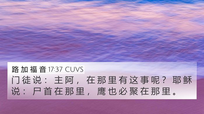 路 加 福 音 17:37 CUVS Bible Verse Image