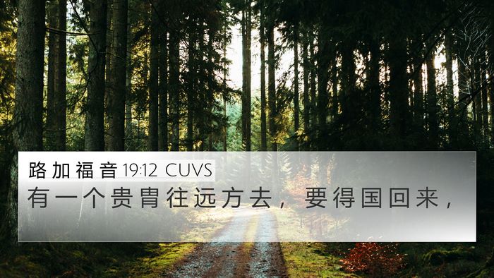 路 加 福 音 19:12 CUVS Bible Verse Image