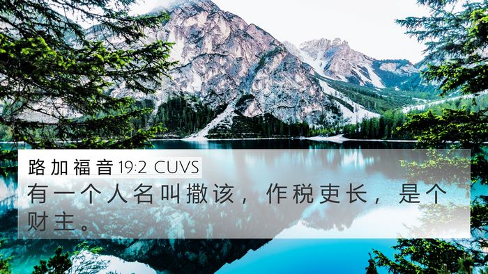 路 加 福 音 19:2 CUVS Bible Verse Image