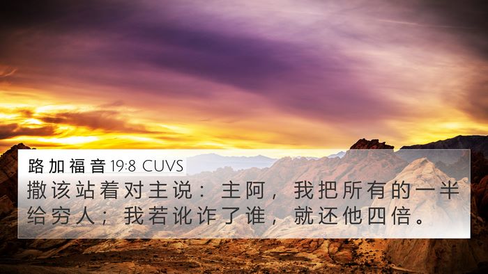 路 加 福 音 19:8 CUVS Bible Verse Image