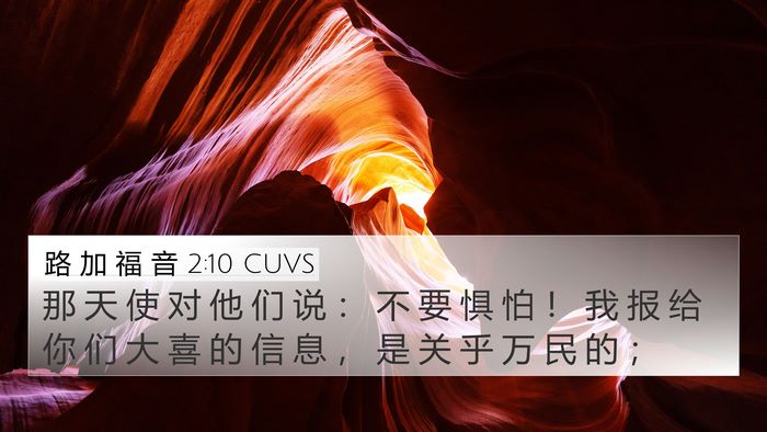 路 加 福 音 2:10 CUVS Bible Verse Image