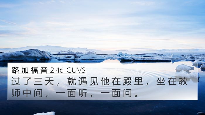 路 加 福 音 2:46 CUVS Bible Verse Image