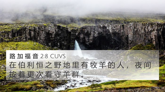路 加 福 音 2:8 CUVS 4K Wallpaper - 在 伯 利 恒 之 野 地 里 有 牧 羊 的 - 4K Wallpaper Bible Verse
