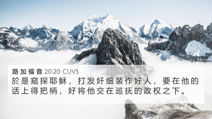路 加 福 音 20:20 CUVS Bible Verse Image