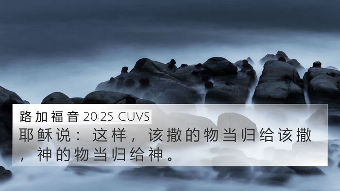路 加 福 音 20:25 CUVS Bible Verse Image