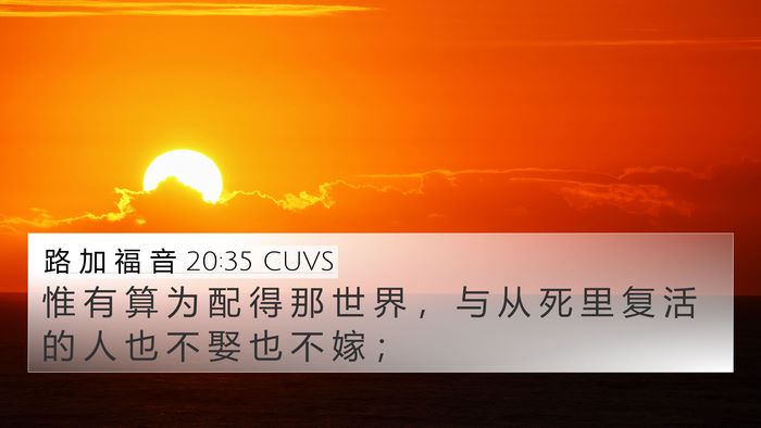 路 加 福 音 20:35 CUVS Bible Verse Image