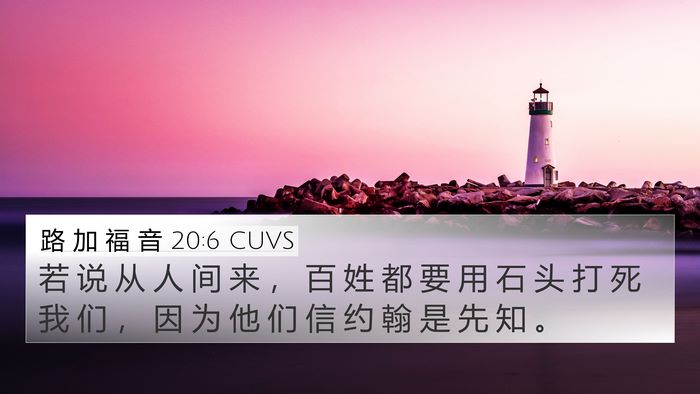 路 加 福 音 20:6 CUVS Bible Verse Image