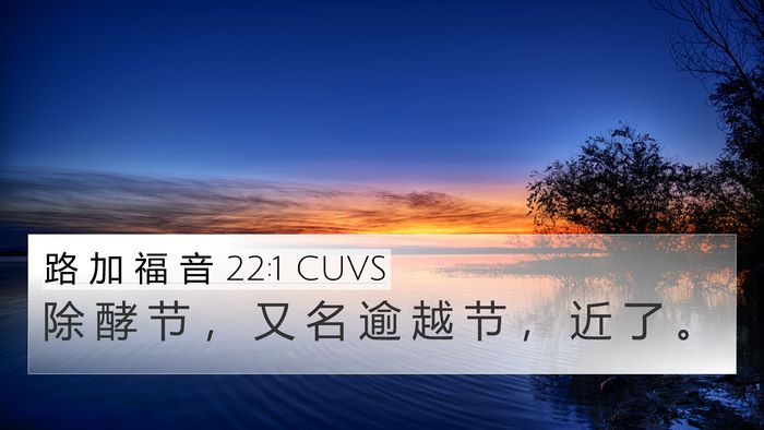 路 加 福 音 22:1 CUVS Bible Verse Image