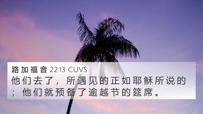路 加 福 音 22:13 CUVS Bible Verse Image
