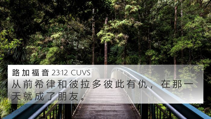 路 加 福 音 23:12 CUVS 4K Wallpaper - 从 前 希 律 和 彼 拉 多 彼 此 有 仇 - 4K Wallpaper Bible Verse