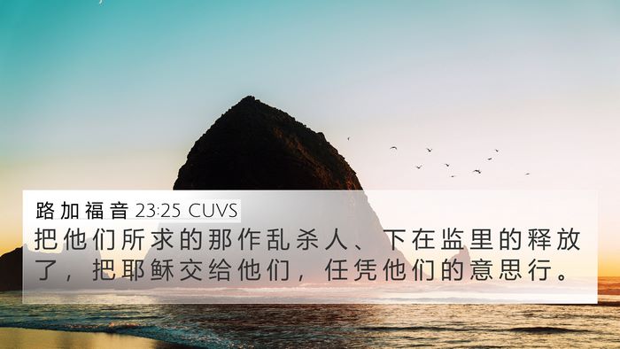 路 加 福 音 23:25 CUVS Bible Verse Image