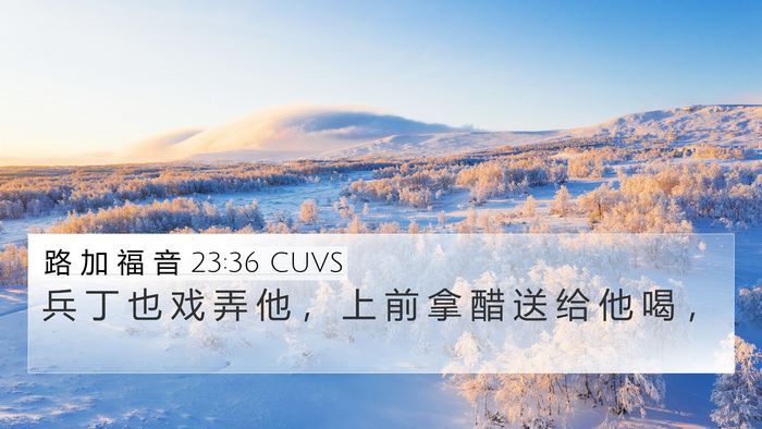 路 加 福 音 23:36 CUVS Bible Verse Image