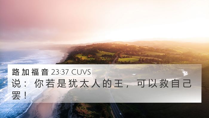 路 加 福 音 23:37 CUVS Bible Verse Image